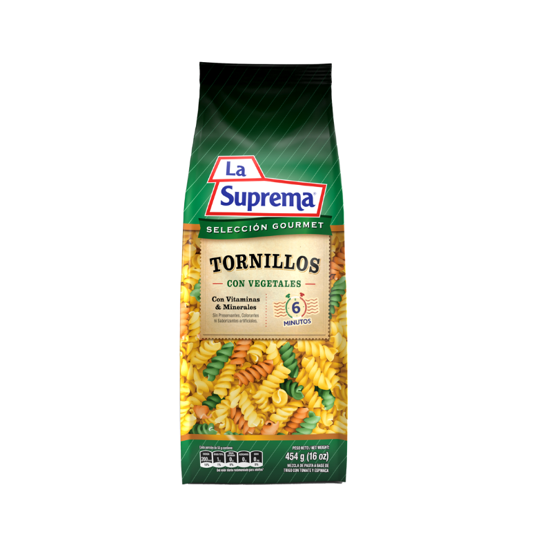 La Suprema Tornillos Con Veg 454g